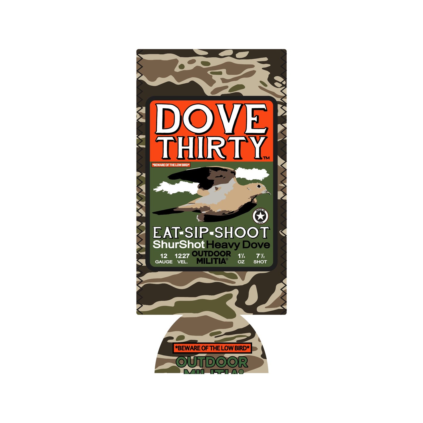 DOVE THIRTY™ KOOZIE | SLIM CAN | SKYBUSTER CAMO