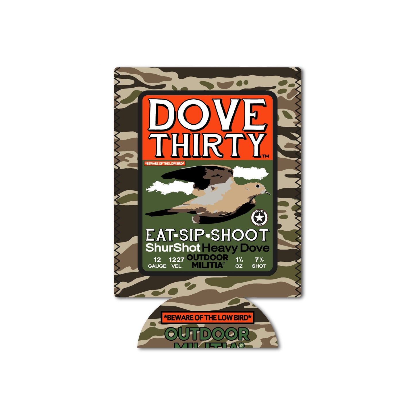 DOVE THIRTY™ KOOZIE | REGULAR CAN | SKYBUSTER CAMO