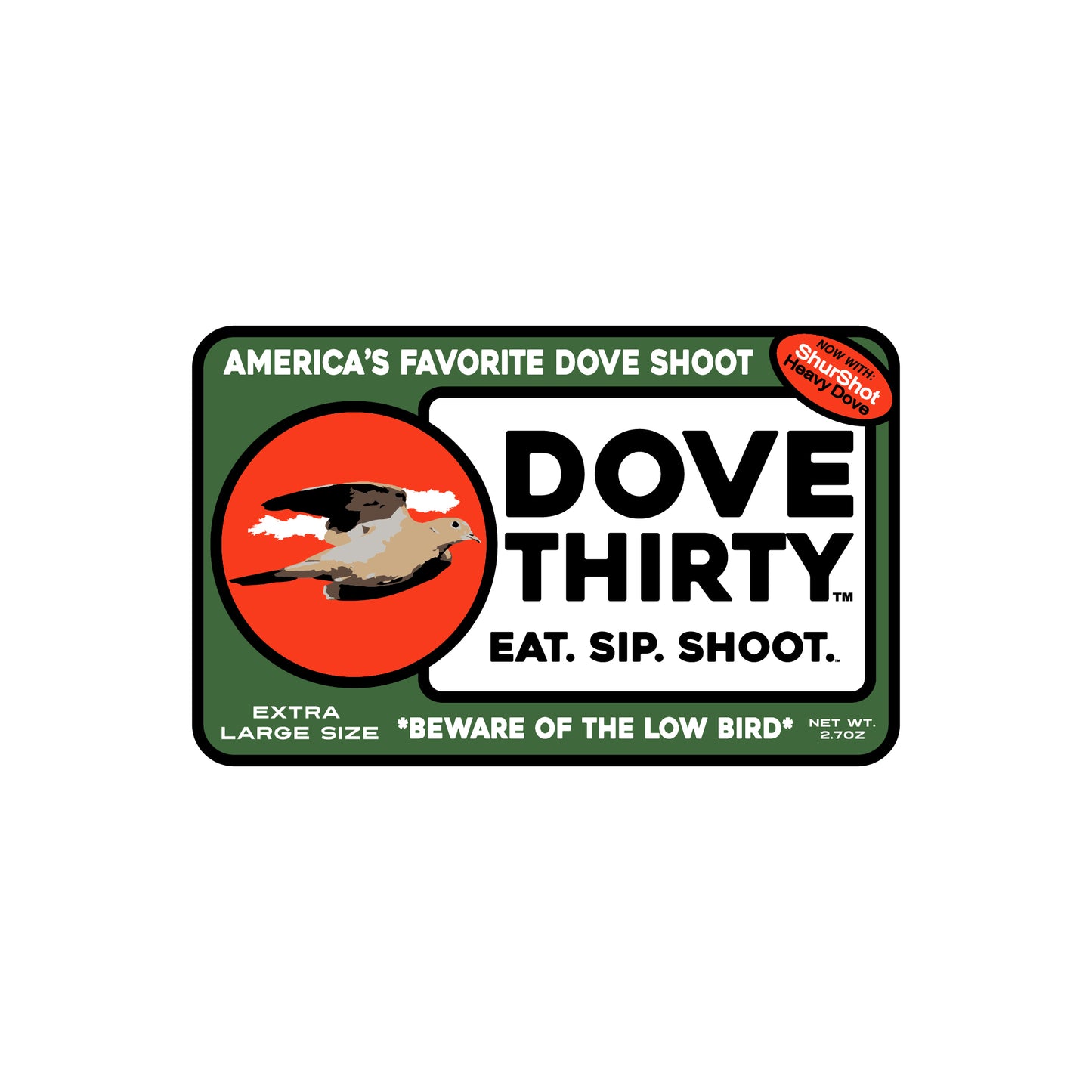 DOVE THIRTY™ | CLASSIC LOGO DECAL | GREEN